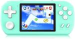 TEBIYOU Handheld Game Console for Kids Preloaded 218 Retro Video Games, Portable Gaming Player with Rechargeable Battery 3.0" LCD Screen, Mini Arcade Electronic Toy Gifts for Boys Girls, Cyan