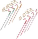 TEHAUX 16 Pcs gel pen gift bag filler pink pens girls stationary xmas stick pens pink girl pen holiday Adorable