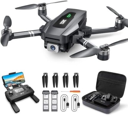 TENSSENX GPS Drone with 4K UHD Camera for Adults, TSRC Q7 Foldable FPV RC Quadcopter with Brushless Motor, Smart Return Home, Follow Me, 60 Min Flight Time, Long Control Range, Includes Carrying Bag