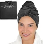 THE PERFECT HAIRCARE Microfiber Hair Towel Wrap for Women - Smooth Like Silk - Curly, Wavy, Straight Hair Girls - Plopping Essential - Anti-Frizz, Fast Drying, Works Better Than a Cotton T-Shirt