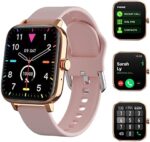 TOZDTO Smart Watch Gift for Men Women, 1.7" Full Touch Screen Smartwatch with Text and Call for Android iOS Phones, GPS Fitness Tracker Watches with Sports Modes, Pedometer, Distance, Calories (Pink)