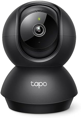 TP-Link Tapo 2K Pan/Tilt Indoor Security Camera for Baby Monitor, Pet Camera | Motion Detection & Tracking | 2-Way Audio | Cloud & SD Card Storage | Works w/Alexa & Google Home | Black | Tapo C211