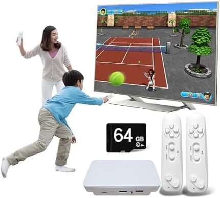 TV Game Console, 64GB Large Memory, Built-in 973 Games, Handheld Retro Video Game Console with 2 Game Controllers, Motion Sensing Control, HDMI Plug and Play, Family Interactive and Educational Gaming