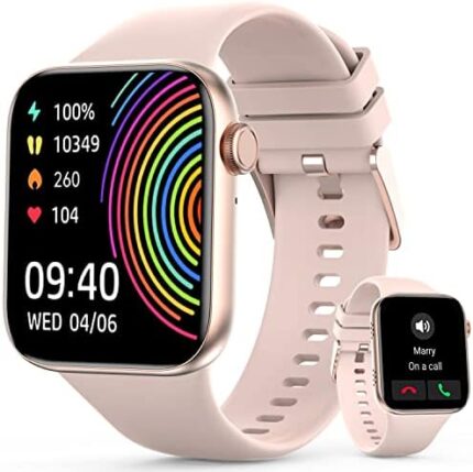 TaiSounds 2023 Upgrade Smart Watch (Answer/Make Call),1.95'' Display Smartwatch,Fitness Tracker with Multi Sport Modes,IP68 ,Step Calorie Counter,Sleep/Heart Rate Monitoring Watches,Rose Gold