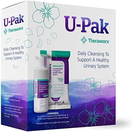 Theraworx Protect U-Pak 60-Ct Wipes & Hygiene Foam 3.4 oz for Urinary Health (Pack of 1)