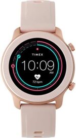 Timex Metropolitan R AMOLED Smartwatch with GPS & Heart Rate 42mm – Rose Gold-Tone with Blush Silicone Strap