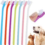 Tioncy 100 Pcs Cat Dog Toothbrushes Bulk from Large to Small Long Handle Dog Cat Toothbrush with Soft Single Head Puppy Dog Tooth Brush PET Cat Tooth Brush for Teeth Cleaning Oral Dental Care,7 Colors