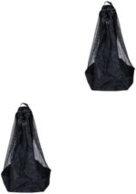 Toddmomy 2pcs ball storage bag basketball stuff basketball accessories mesh backpacks ball drawstring backpack mesh sports equipment bag drawstring sports bag gym net Soccer Supply Ball Bag