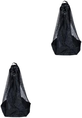 Toddmomy 2pcs ball storage bag basketball stuff basketball accessories mesh backpacks ball drawstring backpack mesh sports equipment bag drawstring sports bag gym net Soccer Supply Ball Bag