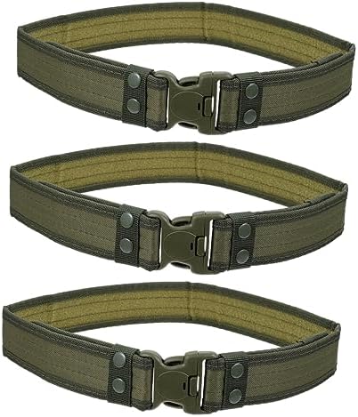 Toddmomy Womens Belts 3 pcs belt fajas para hombres no show elastic survival buckle camping flat buckle women's nylon Mens Belts