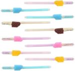 Tofficu Mini Phone Chair 10 Pcs gel pen Chocolate Ink Pens Chocolate Neutral Pen Marker Pens Gel Ink Pens Office Stationery ice cream pendant plastic Tiny Bronze Buddha