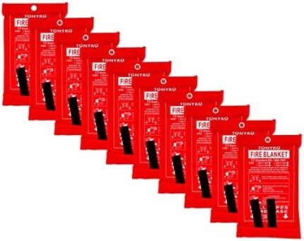 Tonyko Emergency Fire Blankets, Flame Retardant Protection and Heat Insulation Designed for Kitchen,Fireplace,Grill,Car,Camping(White(10PACK))