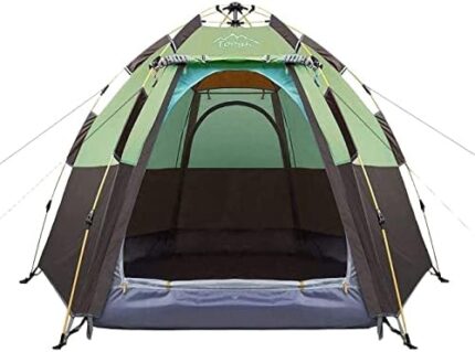 Toogh 3-4 Person Camping Tent 60 Seconds Set Up Tent Waterproof Pop Up Hexagon Outdoor Sports Backpacking Tents Camping Sun Shelters, Instant Cabin Tent, Advanced Venting Design, Provide Top Rainfly
