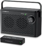 Tosima TV-8000 Wireless TV Speaker for Hard of Hearing,Portable TV Wireless Speakers for Seniors and Elderly,TV Soundbox with Rechargable Battery, AUX3.5mm, 2.4G RF Transimitter 100Ft Range