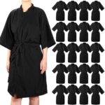 Toulite 20 Pcs Salon Client Gown Robes Cape Kimono Style Hair Salon Smock Hair Cutting Salon Cape Waterproof Hairdressing Hair Stylist Smock with Adjustable Tie Waist Belt for Women