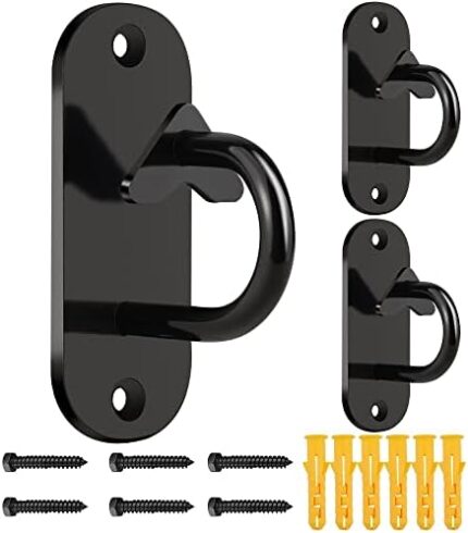 TrendyNow Resistance Band Wall Anchors, Wall Mount Workout Anchors for Home Gym Workouts, Space Saving Wall Mount Hooks for Strength Training, Yoga and Physical Therapy