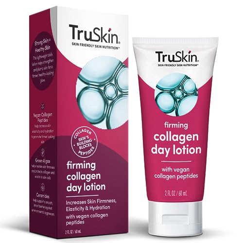 TruSkin Collagen Cream for Face – Firming Day Lotion with TruSkin Collagen Cream for Face – Firming Day Lotion with Vegan Collagen Peptides, Tri-Ceramides & Green Algae – Anti Aging Skin Care Made to Strengthen & Plump Skin for a Firm, Healthy Glow - 2 fl Oz