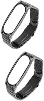 UKCOCO 2pcs Wristband Watch Smart Stainless Steel Watches for Women Stainless Steel Watches for Men Watch Band Mi Band 4 Strap Band Replacement Smart Band Supplies Smart Wristband Strap