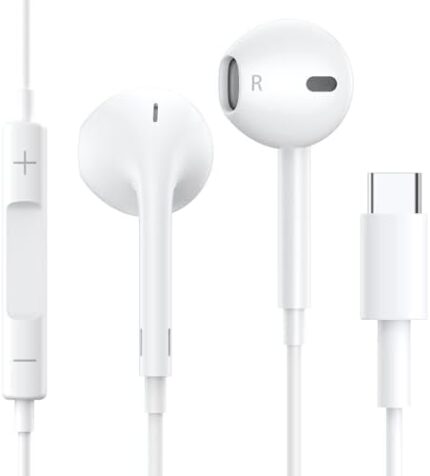 USB C Earbuds Headphones,Type C Wired Earphones with Microphone & Remote Control Noise Cancelling in-Ear Headset for Samsung Galaxy S23/S22/S21/S20, Note 20, Google Pixel 7/6/6a/5/4,and More