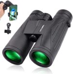 USCAMEL 12x42 HD Binoculars for Adults with Upgraded Phone Adapter, High Power Binoculars for Bird Watching Hunting Stargazing Camping Concerts Sports