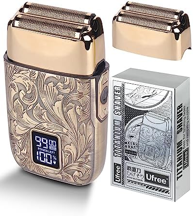 Ufree Shavers for Men, 3-Speeds Electric Razor for Men, Close Shave Head Shavers for Bald Men with Double Foil, Barber Supplies Electric Shavers Beard Trimmer, Gifts for Men