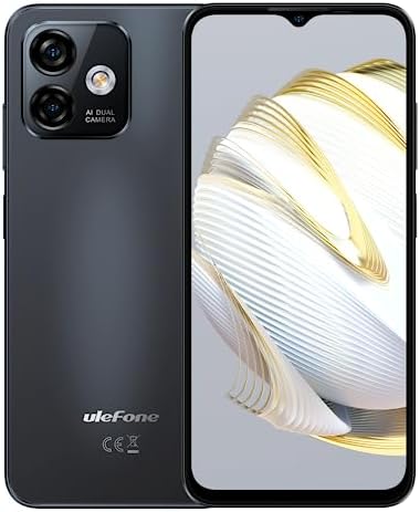 Ulefone Note 16 Pro | 2023 | Unlocked Cell Phone, Android 13, Octa-core 12GB + 128GB, 6.52" Screen Phones Unlocked, 50MP Dual Camera, 4400mAh Battery, Dual 4G, Fingerprint Unlock, OTG, Black