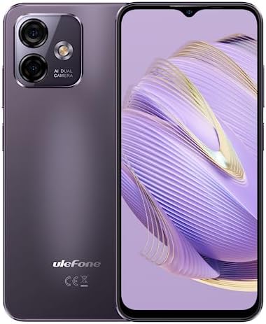 Ulefone Note 16 Pro Unlocked Cell Phone 12GB+128GB, 8-Core, 6.52" Display Smartphone Unlocked, Android 13, 50MP AI Camera, 4400mAh Battery, Dual 4G LTE, Fingerprint Unlock, US Version, Purple