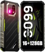Ulefone Rugged Phones, Armor 22 Rugged Smartphone, 64MP+64MP Dual Cameras, 16+128GB, Android 13, 6600mAh, 33W Fast Charging, 3-Card Sot, Face/Fingerprint Unlock, NFC T-Mobile Cell Phone (Green)