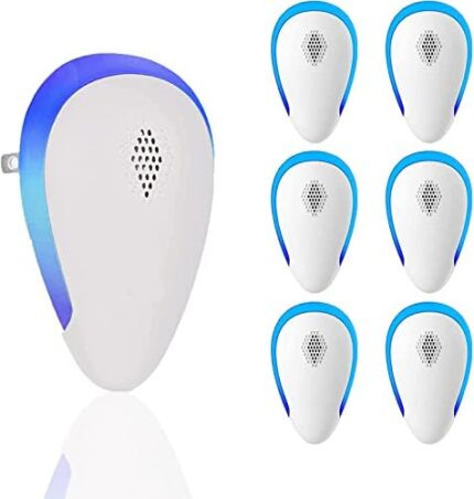 Ultrasonic Pest Repeller 6 Packs, 2023 Newest Electronic Pest Repellent Indoor Plug in Bug Repellent for Pest Control Mosquito, Spider, Mice, Ant, Insects, Roaches, Rodent.