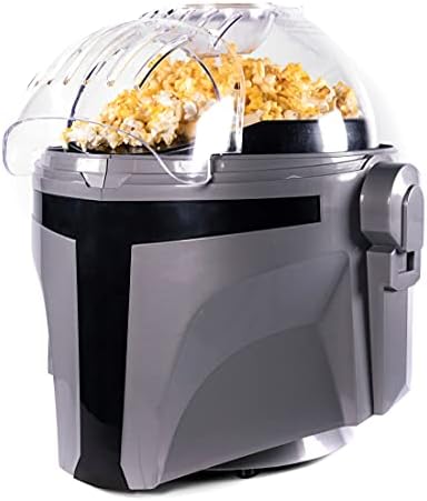 Uncanny Brands Star Wars Mandalorian Popcorn Maker- Fully Operational Bounty Hunter Kitchen Appliance