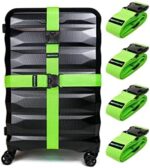 Untethered 4-Pack Luggage Straps | Belts to Keep Your Suitcase Secure While Traveling, Premium Accessory for Travel Bag Closure