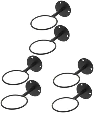 VANZACK 6 Pcs Ball Rack Wall Mounted Clothes Rack Exercise Ball Stand Soccer Ball Holder Wall Storage Balls Hanger Metal Storage Shelves Iron Basketball Bracket Basketball Display Rack Net