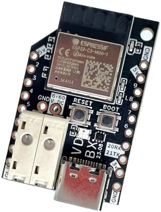VDBX.io FLIP_C3 ESP32 with 50v DC Buck 5V 2A 10W TASMOTA WLED Compatible - Preloaded ESPHome for Home Assistant - WS2812b Neopixel onboard 60v max