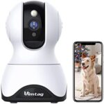 VIMTAG Pet Camera, 2.5K/4MP Pet Cam, 360° Pan/Tilt View Angel with Two Way Audio, Dog Camera with Phone APP, Motion Tracking Alarm,Night Vision,24/7 Recording with Cloud/Local SD,Smart Home Indoor Cam