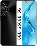 VIQEE Phones U21, 5G Unlocked Phones, 2K FHD+ Screen, Mobile Phones 6GB+256GB ROM+TF 128GB, Snapdragon Gen2 Processor, Smartphone Android Camera 24MP+64+12+12MP, WiFi Bluetooth, Dual Sim - Black