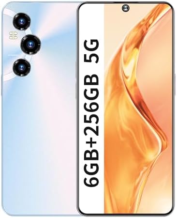 VIQEE U21 5G Unlocked Android Phone, Snapdragon Gen2 8 Cores Processor, Fully Unlocked Cell Phone for Andriod 13, ROM 6GB+256GB Dual Sim, Front 24MP Rear 64MP+13MP+8MP, WiFi Bluetooth (Silver)