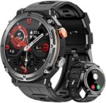VIRAN Military Smart Watches for Men, 5ATM Waterproof Rugged Smart Watch with Bluetooth Call (Answer/Dial Call), 1.39” HD IP68 Fitness Tracker Watch with 100+ Sport Modes for Android/iOS Phone Silver