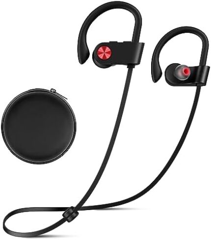 VRIFOZ Bluetooth Headphones, Bluetooth 5.3 IPX7 Waterproof Wireless Sports Earbuds for Workout Gym, 16 Hrs Playtime Running Headphones with Noise Cancelling Mic, HiFi Bass Stereo in-Ear Earphones