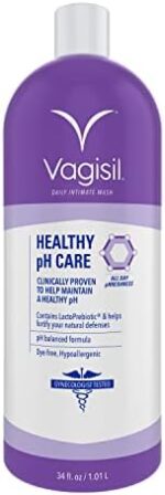 Vagisil Healthy pH Care Daily Intimate Feminine Wash for Women, Gynecologist Tested, 34 Fl Oz (1L)