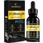Venanoci Beard Growth Oil 5% Minoxidil For Men, Beard Growth Serum With Biotin & Caffeine For Hair Growth, Beard Growth Kit With Roller Minoxidil 5%, Grow A Stronger Thicker Fuller Beard Faster 50ml