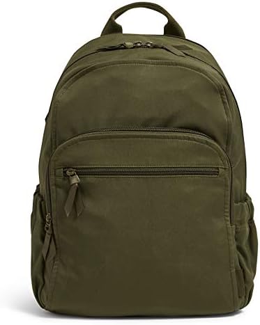 Vera Bradley Women's Cotton Campus Backpack, Climbing Ivy Green, One Size