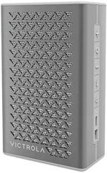 Victrola Music Edition 1 Portable Bluetooth Speaker, IP67 Water and Dust Resistant, 12 Hour Battery Life, Multi-Speaker Pairing, Premium Sound and Passive Bass Radiator, Silver