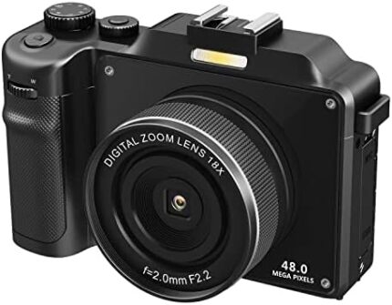 Vlogging Camera 4K Digital Cameras 48MP Cameras for Photography with 18X Digital Zoom Autofocus 4K Camera Point and Shoot Camera with 32GB Card