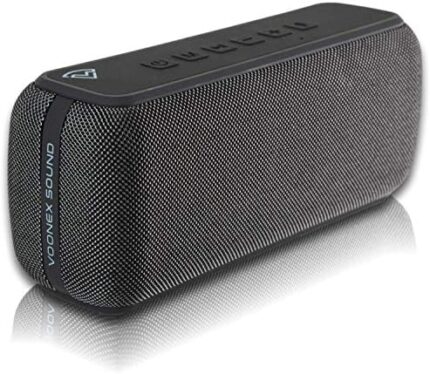 Voonex Sound ArcWave Portable Bluetooth Speaker, High Powered Loud Speaker, Bass Boost, IPX5 Waterproof, Dual Speaker Pairing, Wireless Speakers for Home, Outdoors, Travel, USB-C Fast Charge