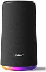 Votomy Bluetooth Speakers, IPX7 Bluetooth Speaker, 24H Playtime, 360°Surround Sound with 6 Ambient RGB Lights Party Speaker, Portable Wireless Speaker for Outdoors, Travel