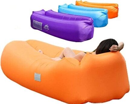 WEKAPO Inflatable Lounger Air Sofa Chair–Camping & Beach Accessories–Portable Water Proof Couch for Hiking, Picnics, Outdoor, Music Festivals & Backyard–Lightweight and Easy to Set Up Air Hammock