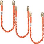 WELKFORDER 6-Foot Internal Shock Absorbing Restraint Lanyard with Double Forging Snap Hook Connectors ANSI Z359.13-2013 Compliant Fall Protection Equipment (3 Pack)