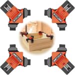 WETOLS Corner Clamp, 90 Degree Right Angle Clamp for Woodworking,4Pcs Fast Adjustable Quick Spring Loaded Woodworking Clamp, Gifts for Dad, Birthday Gifts for Men, Photo Framing-Orange