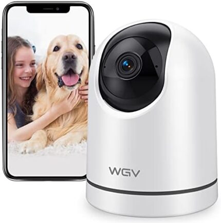 WGV Security Camera -2K Cameras for Home Security with Smart Motion Dection, Night Vision, Two-Way Audio,Cloud & SD Card Storage,Work with Alexa, Ideal Indoor Camera for Baby Monitor/Pet Camera