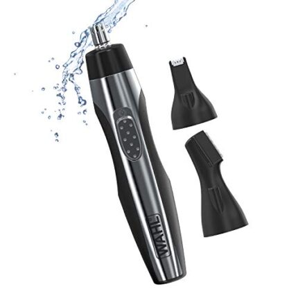 Wahl Lithium Battery Powered Lighted Ear, Nose, & Brow Trimmer – Painless Eyebrow & Facial Hair Detail Personal Trimmer – Model 5546-400